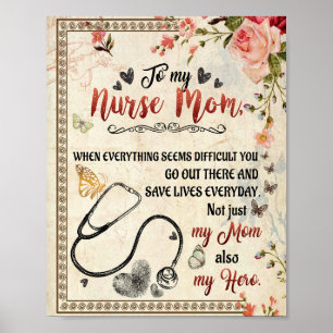 Poster Enfermeira Mamãe Presente  Carta À Minha Enferme