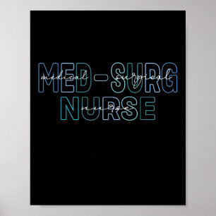 Poster Enfermeira Med Cirúrgica Enfermagem Médica Cirúrgi