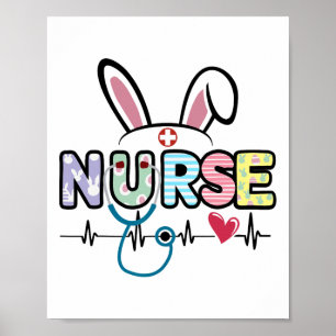 Poster Enfermeira Médica de Pulso Cardíaco D