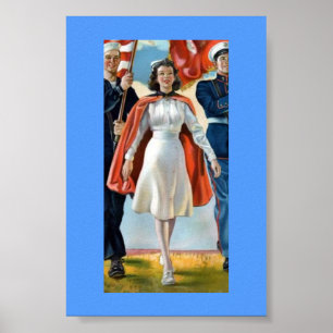 Poster Enfermeira Militar Vintage,