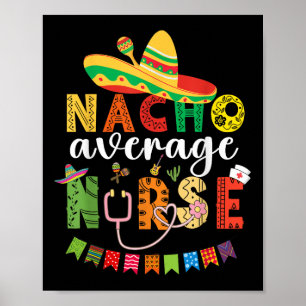 Poster Enfermeira Nacho Média Fiesta Cinco De Mayo Mexica