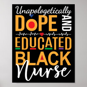 Poster Enfermeira Negra Educada E Drogada Sem Peça De Des