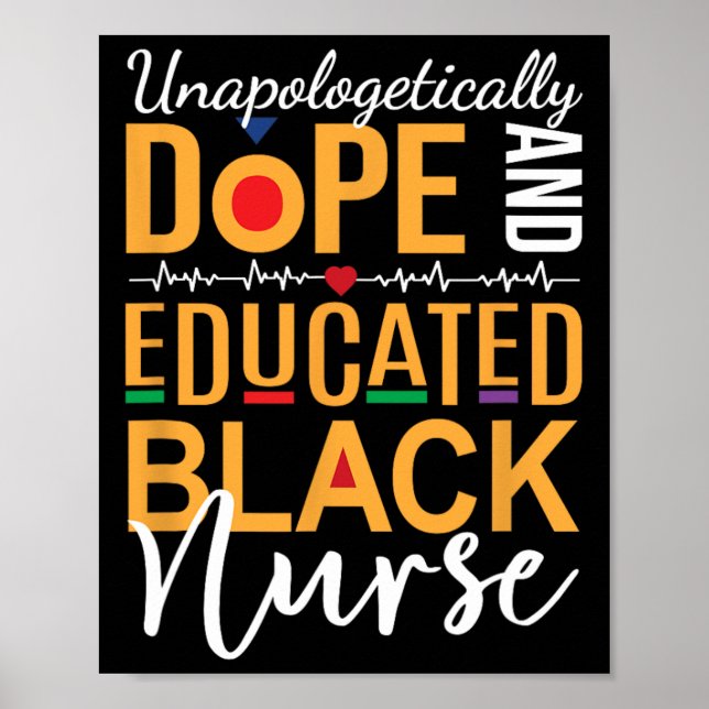 Poster Enfermeira Negra Educada E Drogada Sem Peça De Des (Frente)