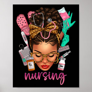 Poster Enfermeira Negra Enfermeira Negra História Mês Dep