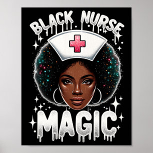 Poster Enfermeira Negra Mês da História Afro Rainha Negra