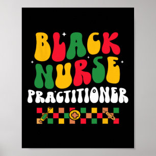 Poster Enfermeira Negra Praticante Bhm Afro-Americana Gro