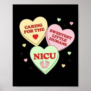 Poster Enfermeira Nicu Doces Do Coração Do Dia Dos Namora