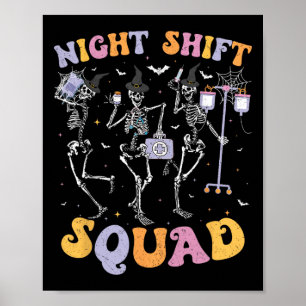 Poster Enfermeira Noturna de dança de Halloween
