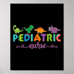 Poster Enfermeira Pediátrica Picu Dinossauros Enfermeira