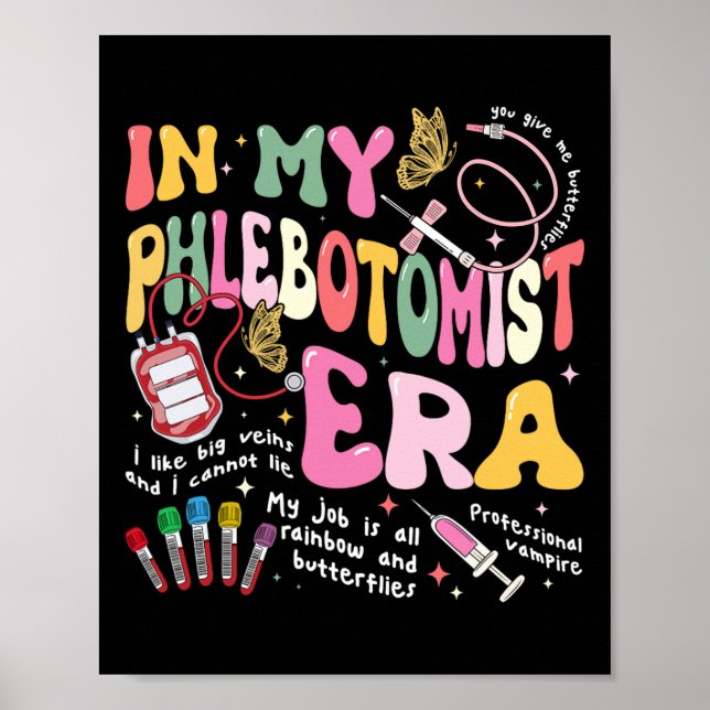 Poster Enfermeira Phlebotomy Em Minha Flebotomista Era Gr (Frente)