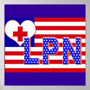 POSTER ENFERMEIRA PRÁTICA LICENCIADA PATRIÓTICA DE LPN