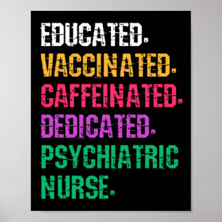 Poster Enfermeira Psiquiátrica de Psicologia Retro Enferm