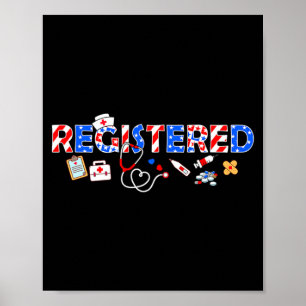 Poster Enfermeira registrada estetoscópio dia da memória 