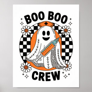Poster Enfermeira Spooky Halloween Cute Lace Ghost Boo Cr