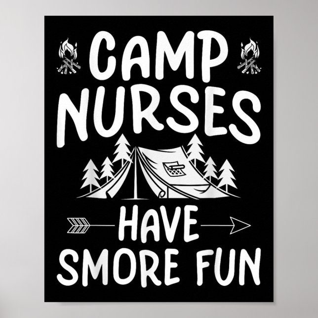 Poster Enfermeiras De Acampamento Têm Engraçada Engraçada (Frente)