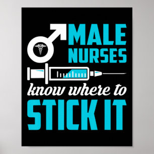 Poster Enfermeiras Masculinas Sabem Onde Ficar Engraçados