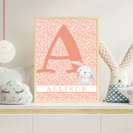 Poster Enfermeiro Bonito e Polkadots Personalizado