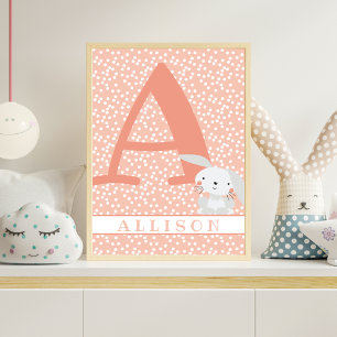 Poster Enfermeiro Bonito e Polkadots Personalizado