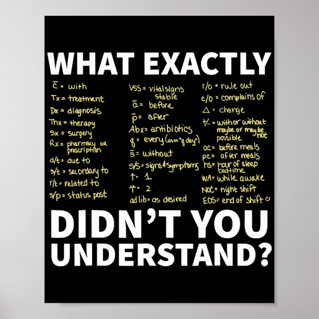 Poster Enfermeiro Curto ou Enfermeiro Estudante (Frente)