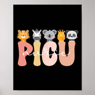 Poster Enfermeiro Cute Picu Unidade de Cuidados Pediátric