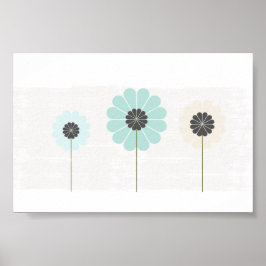 Pôster Enfermeiro De Bebê De Casamento Floral Bonito
