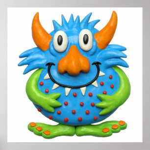 Pôster Enfermeiro de Chá de fraldas Monstro Doce