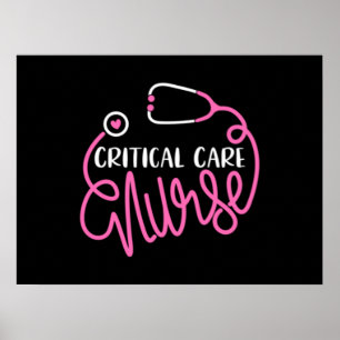 Poster Enfermeiro de Cuidados Críticos Logotipo RN