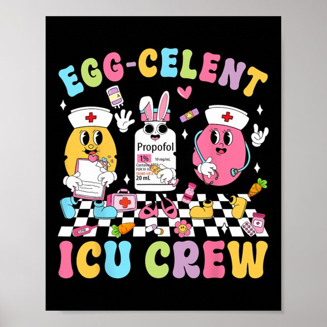 Poster Enfermeiro de Páscoa de Groovy, celente de ovos, I (Frente)