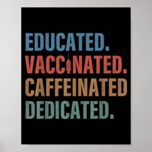 Poster Enfermeiro Dedicado Educado Vacinado Cafeinado