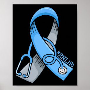Poster Enfermeiro Diabetes Consciência Azul Fita Enfermag