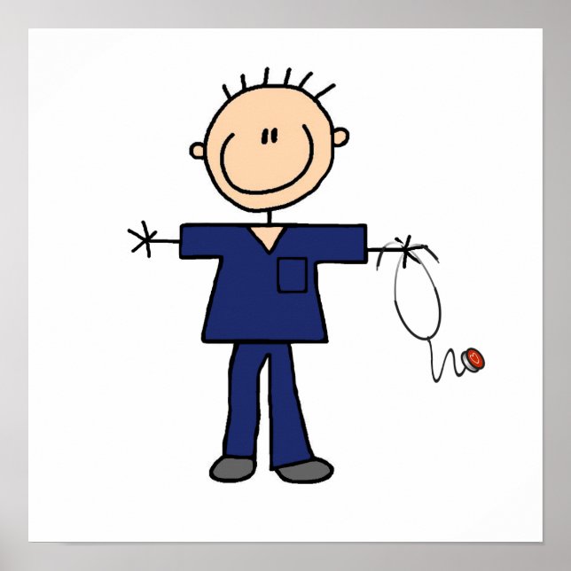 Pôster Enfermeiro do manto intacto - azul (Frente)