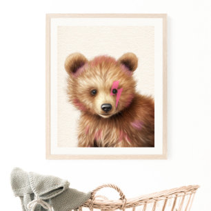 Poster Enfermeiro do Urso do Cabelo Rosa