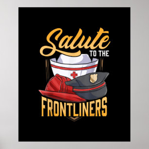 Poster Enfermeiro Enfermeiro Frontliner da Polícia Engra