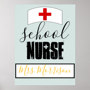 Poster Enfermeiro escolar Decor;Personalizado