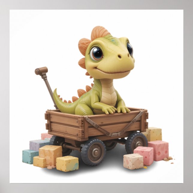 Poster Enfermeiro-Poster de-Bebê Dinossauro Cinto-d-Água (Frente)