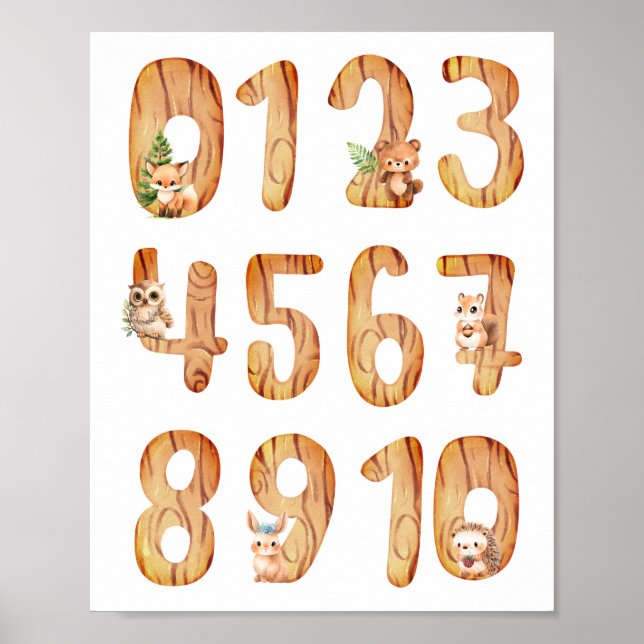 Poster Enfermeiro Rustic Number (Frente)