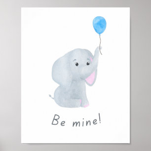 Poster Enfermeiro "Ser Mino", Bebê Garoto Elefante, Arte
