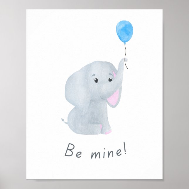 Poster Enfermeiro "Ser Mino", Bebê Garoto Elefante, Arte  (Frente)