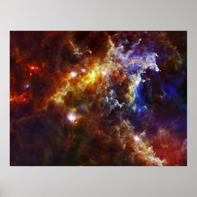 Poster Enfermeiro Stellar na Nebulosa de Rosette (Frente)