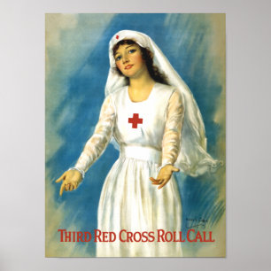 Poster Enfermeiro Vintage Red Cross