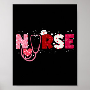 Poster Enfermeiros Dias de os namorados Estetoscópio Gif
