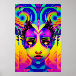 Poster Enfiado com as tecno-artes - Ken Gage Art