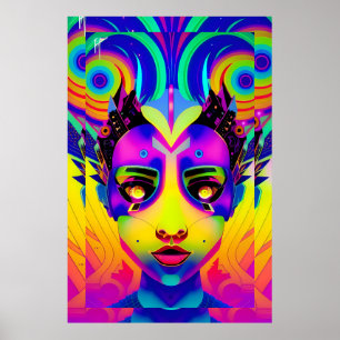 Poster Enfiado com as tecno-artes - Ken Gage Art