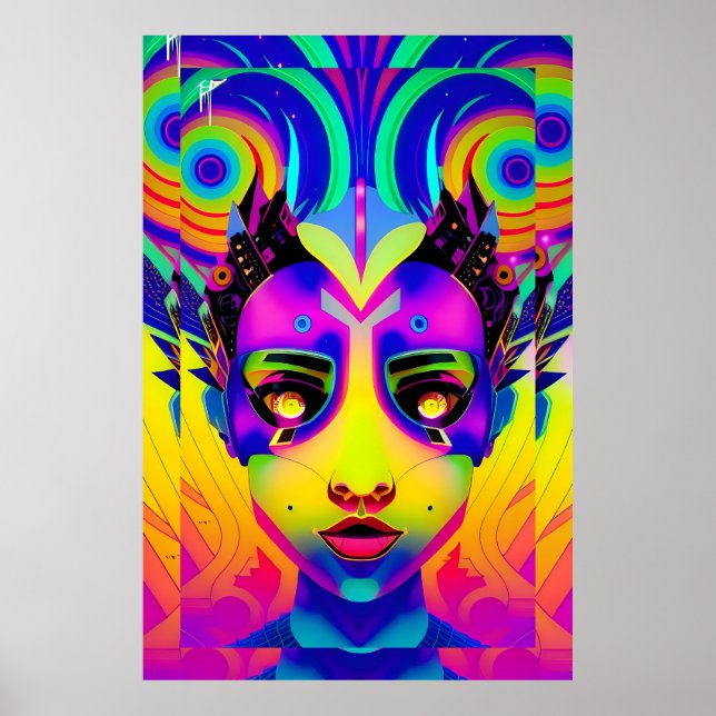 Poster Enfiado com as tecno-artes - Ken Gage Art (Frente)