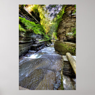 Poster Enfield Glen, Robert H Treman State Park, NY