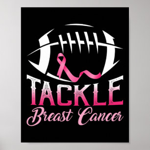Poster Enfrentar a Consciência do Cancer da Mama Futebol