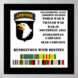 Pôster Engagements of the 101st airborne division