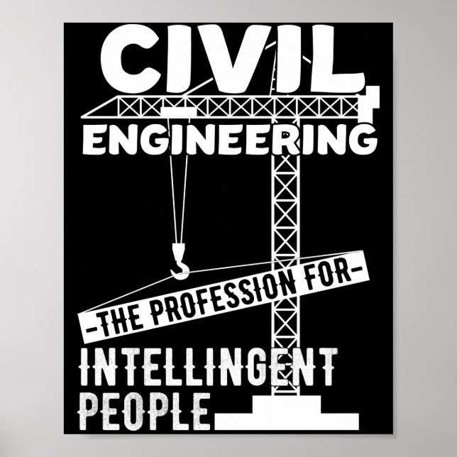 Poster Engenharia Civil A Profissão Para Inteligência (Frente)
