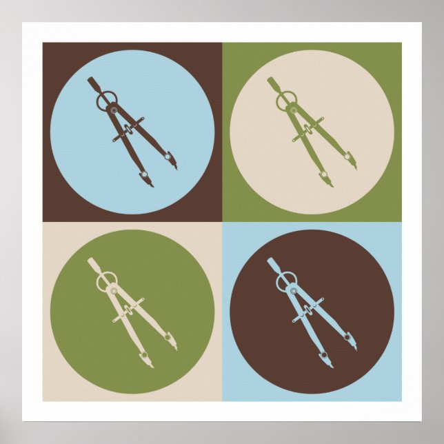 Pôster Engenharia Civil de pop Art (Frente)