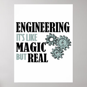 Poster Engenharia - É como Magia, mas Real
